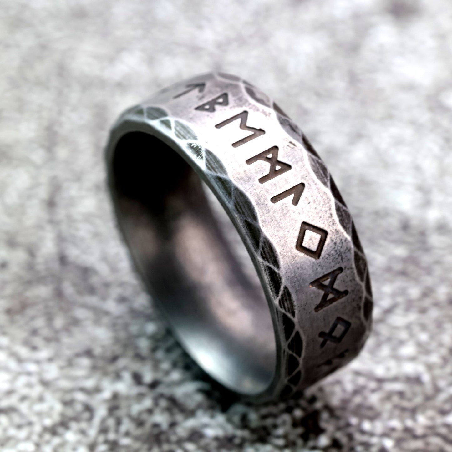 Planderful Viking Luhn Rune Ring For Men In Stainless Steel Retro Design Durable Jewelry