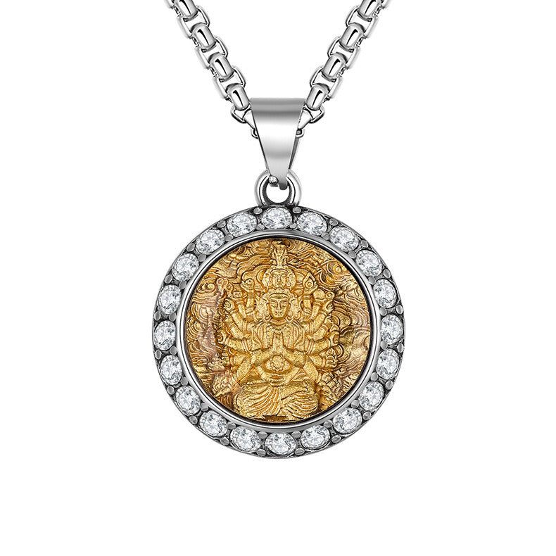 Zircon Necklace - Statement Buddha Zodiac Pendant For Patron Saints And Zodiac Charm By Planderful