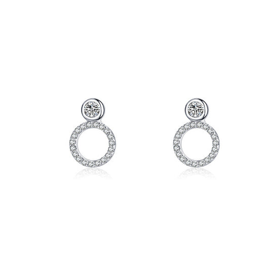 Everyday Genie Sterling Silver Earrings with Zircon