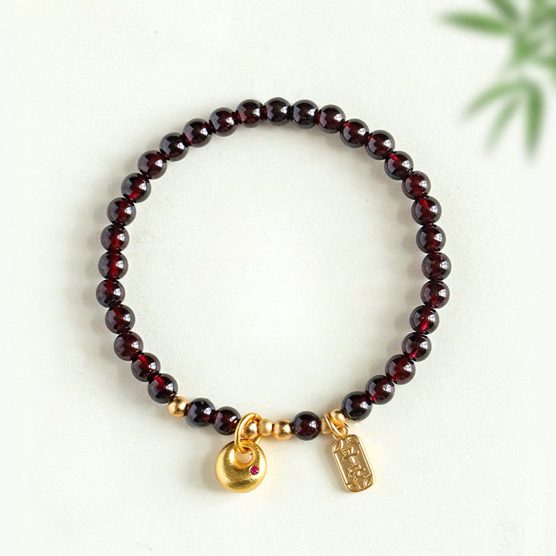Planderful Fortune's Favor Bracelet – Lucky Garnet Beaded Design