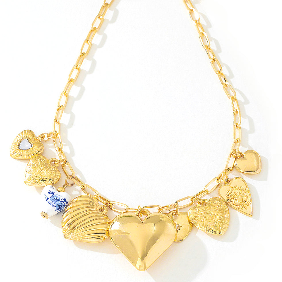 Planderful Vienna Verve Necklace – Exaggerated Multi-Element Metal Tassel Design