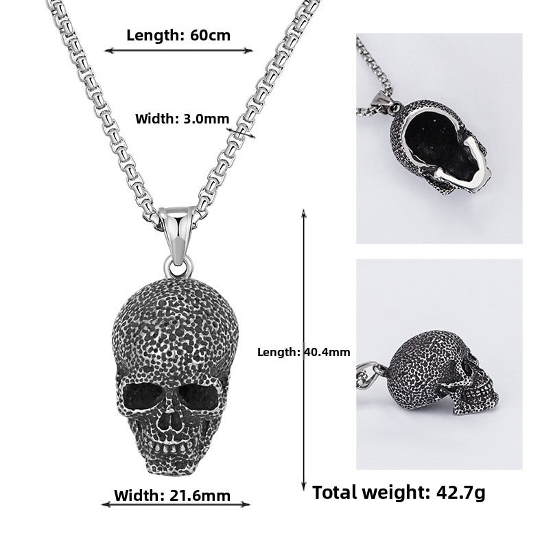 Punk Skull Stainless Steel Men's Pendant Necklace