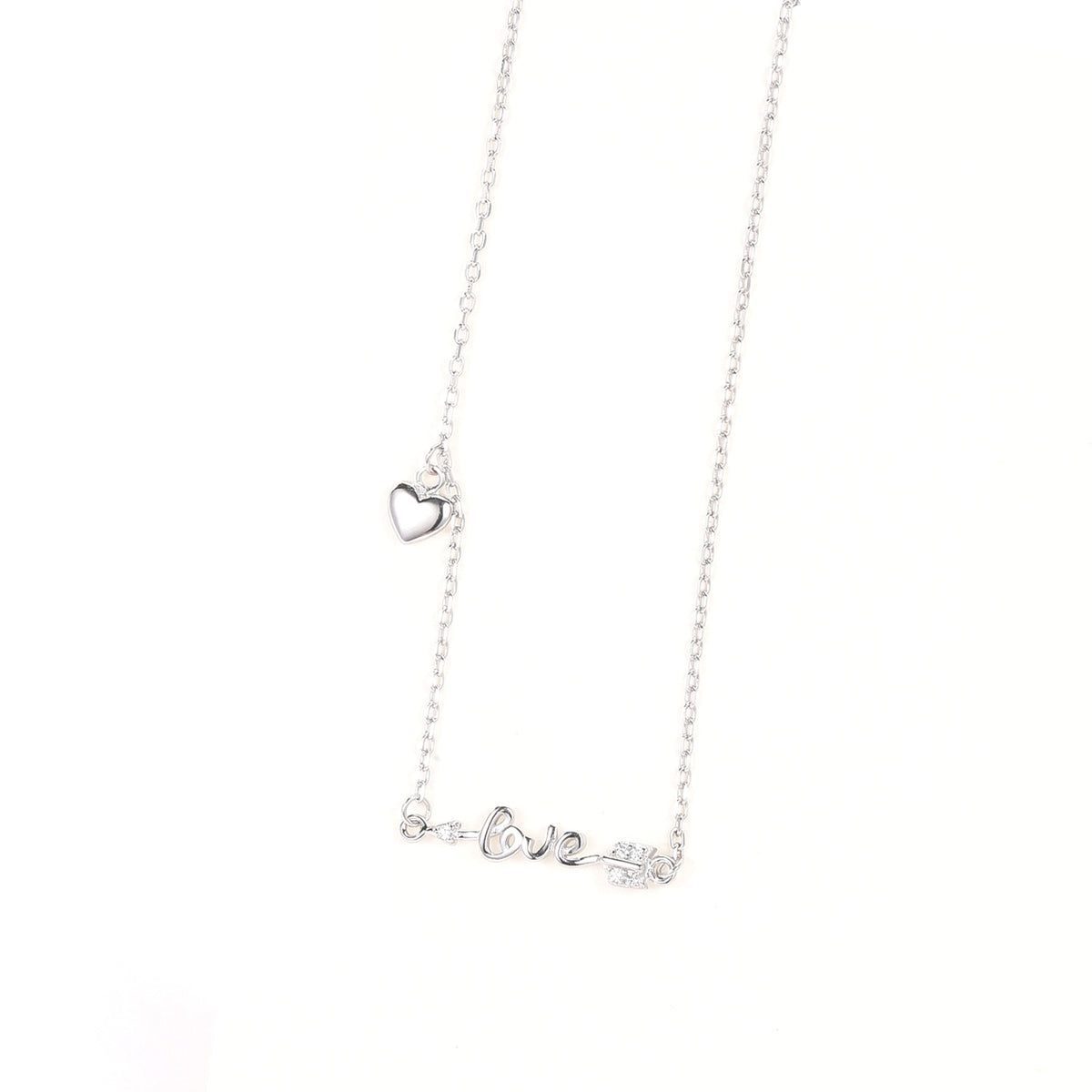 S925 Sterling Silver Heart Necklace