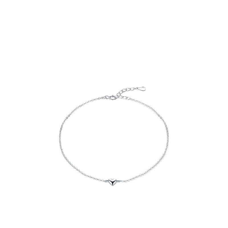 Sterling Silver Love Girl Bracelet - Elegant and Versatile Cross Chain Jewelry