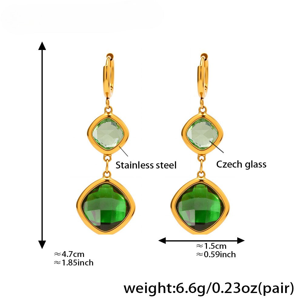 Planderful Czech Glass Earrings For Women Luxury Jewelry