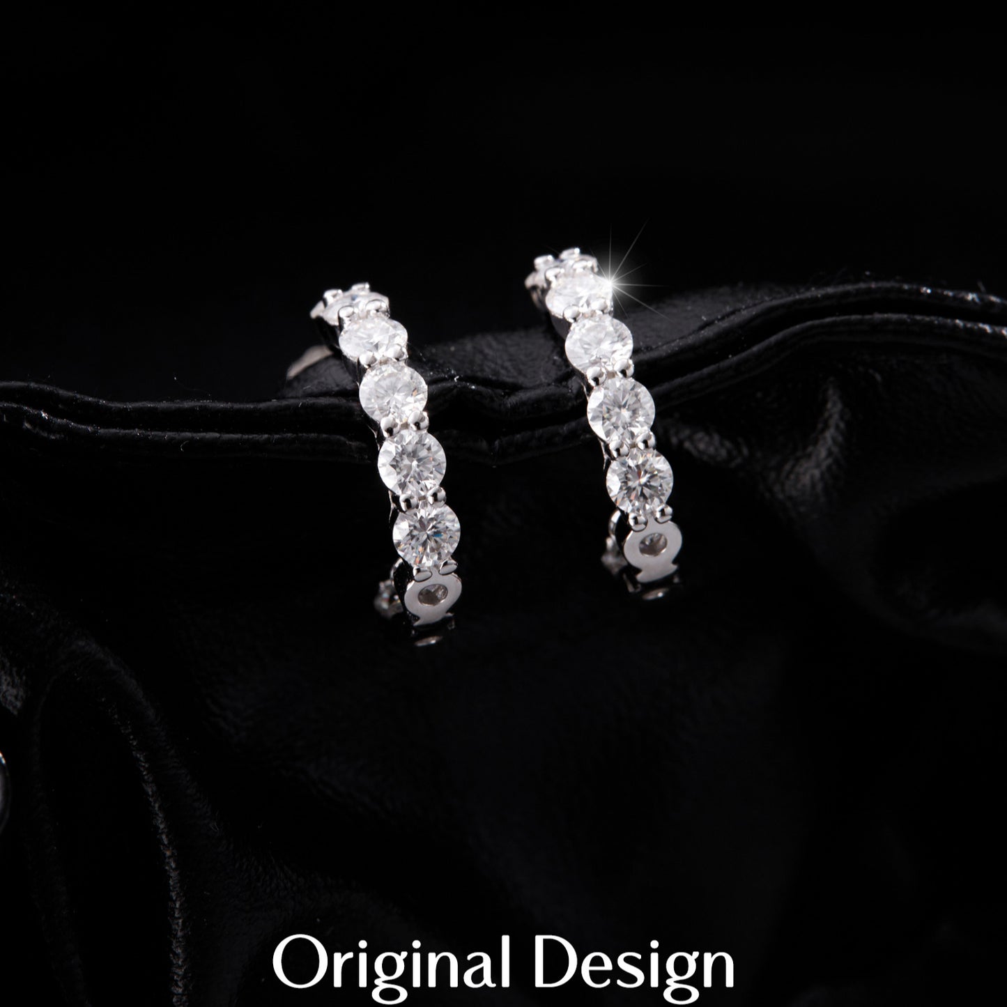 Planderful Moissanite Sparkling Earrings – Charming Full Circle Design