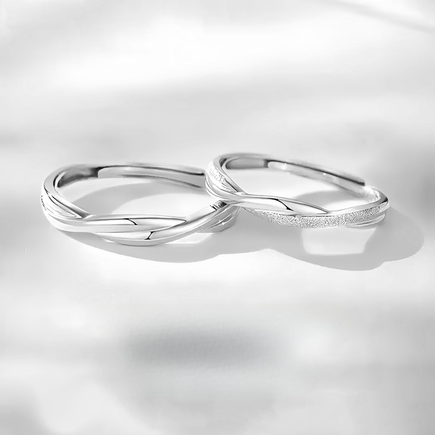 Planderful Everyday Genie – 925 Sterling Silver Mobius Ring for Couples and Women Light Luxury High-End Gift for Male Girlfriend