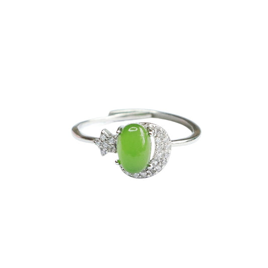 Hetian Jasper Stars & Moon Ring