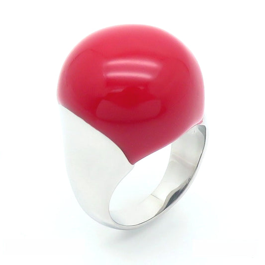 Color Enamel Drip Glaze Titanium Steel Ring, French Fashionable