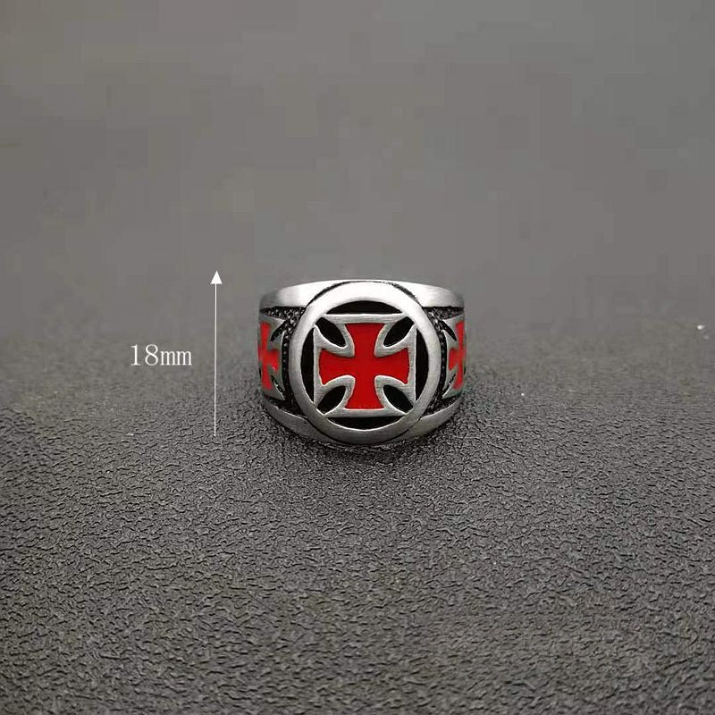 Planderful Everyday Genie Men's Stainless Steel Ring Epoxy Retro Punk Personalized For Men