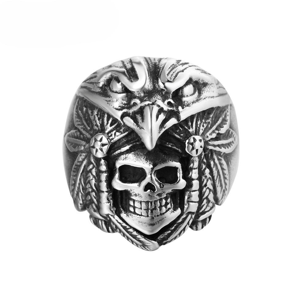 Titanium Steel Indian-Inspired Ring