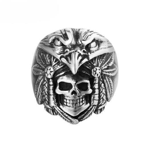 Titanium Steel Indian-Inspired Ring