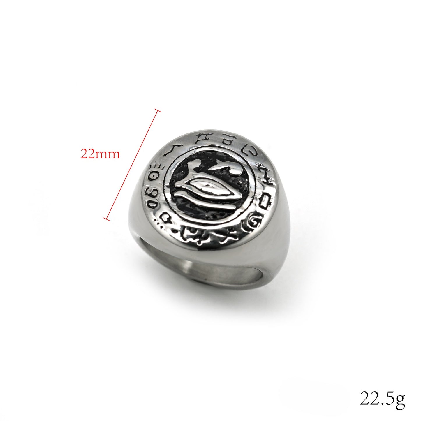 Planderful Eye Of Horus Stainless Steel Ring Unisex Protection Charm For Everyday Style