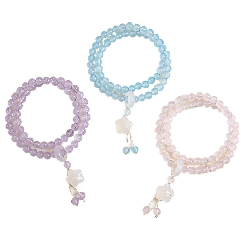 Amethyst Rose Quartz Agate Bracelet