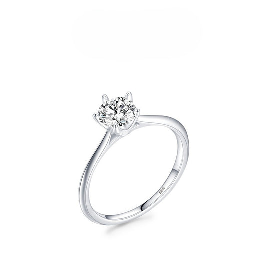 925 Sterling Silver Minimalist Zircon Ring