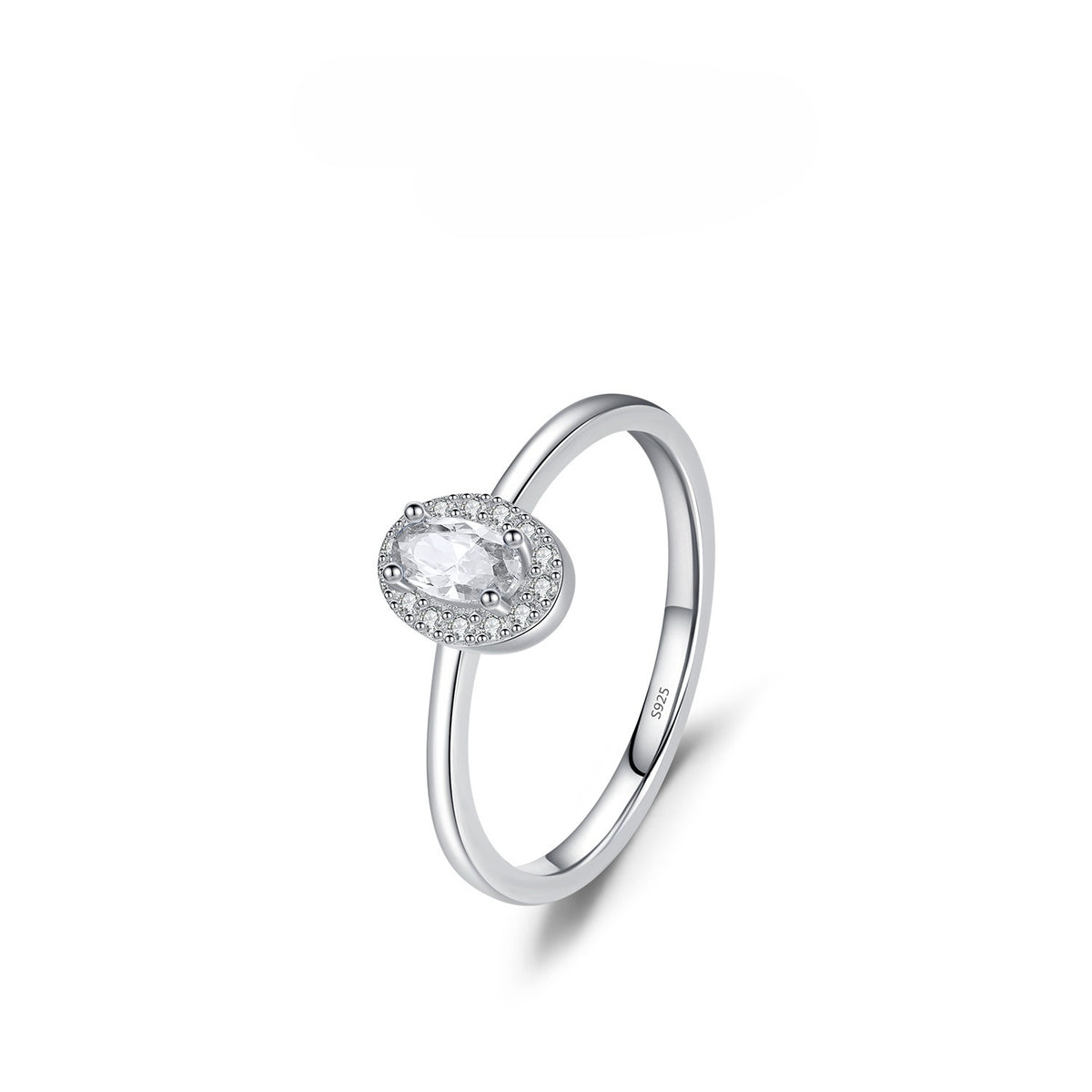 925 Sterling Silver Multicolor Oval Stone Ring