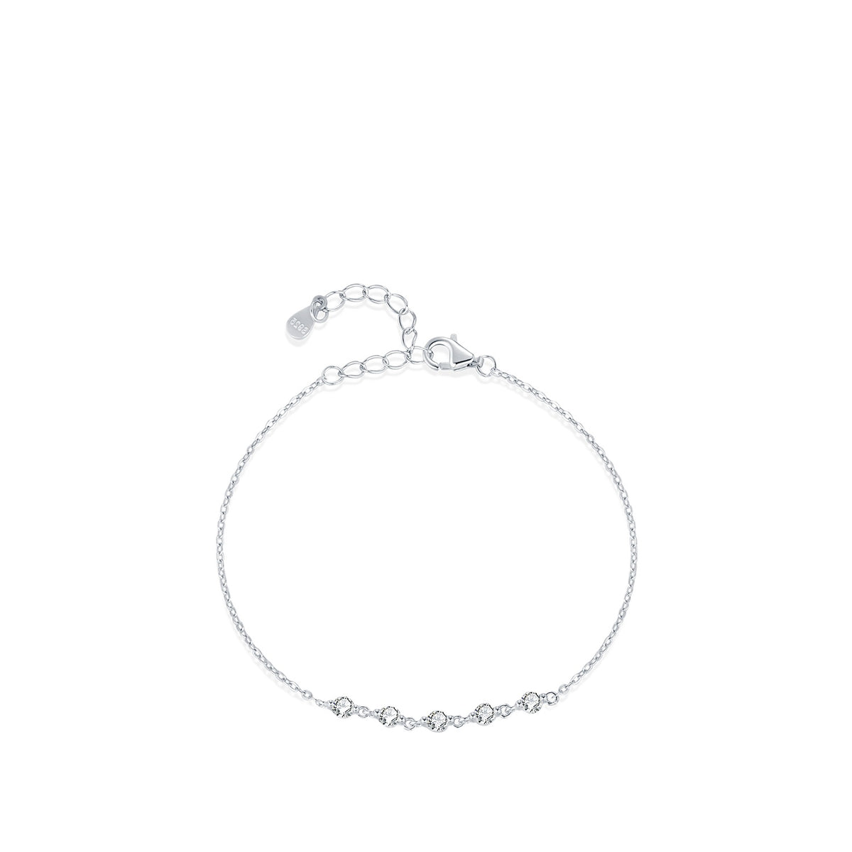 925 Sterling Silver Star Clover Zircon Bracelet