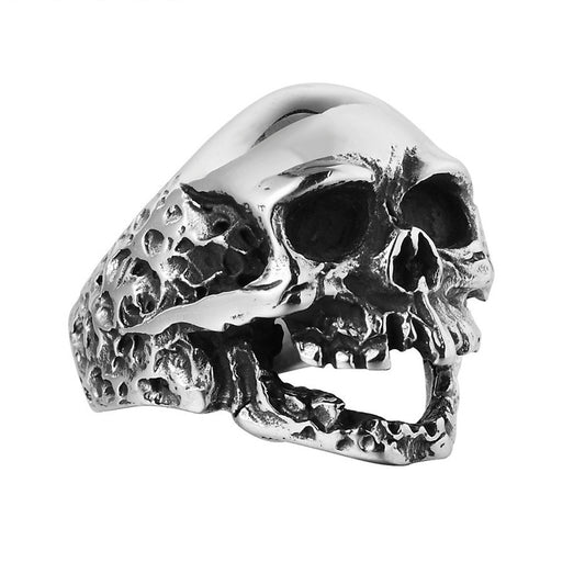 Halloween Hell Ghost Skull Titanium Steel Ring for Men