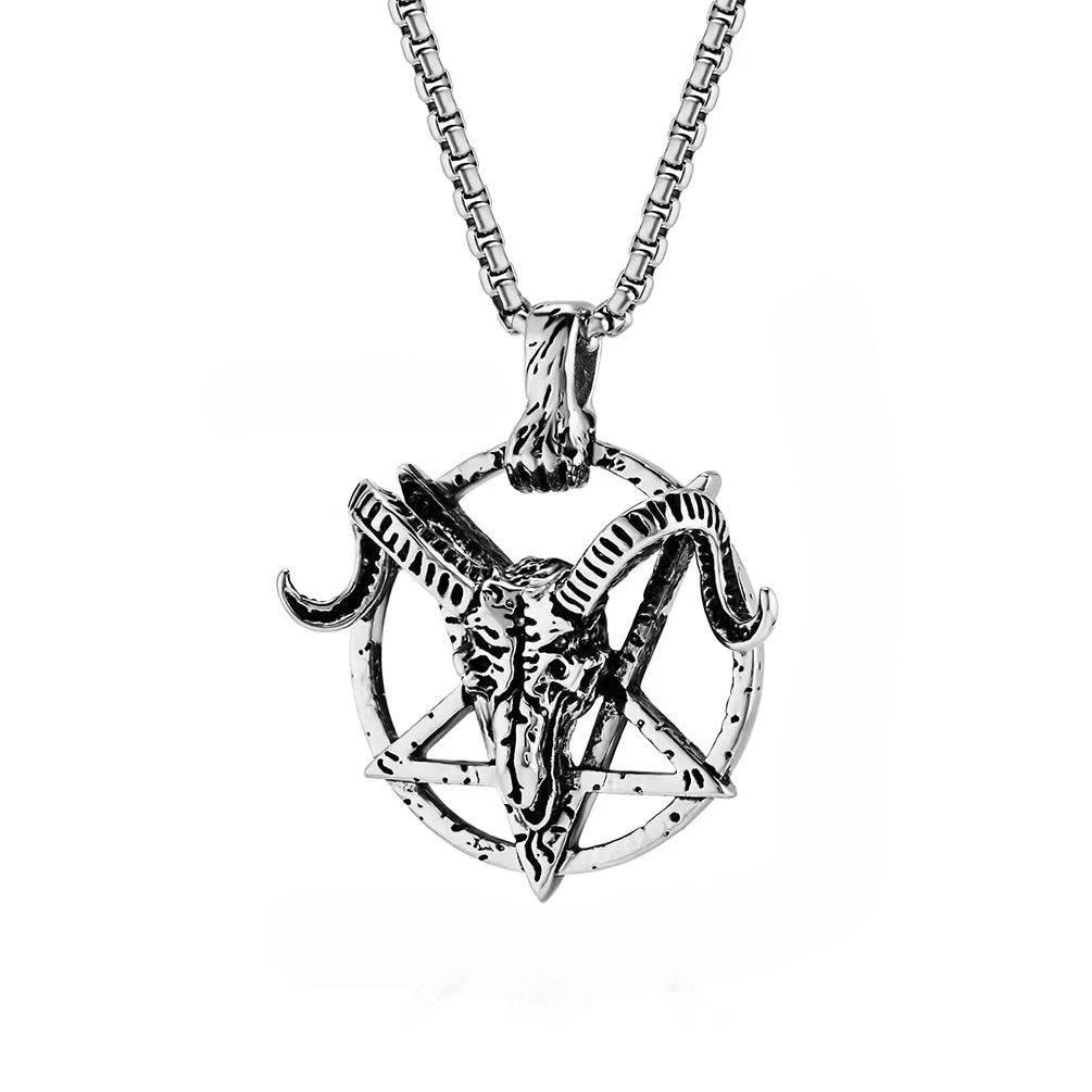 Cross-Border Satan Sheephead Hexagram Men's Pendant Steel