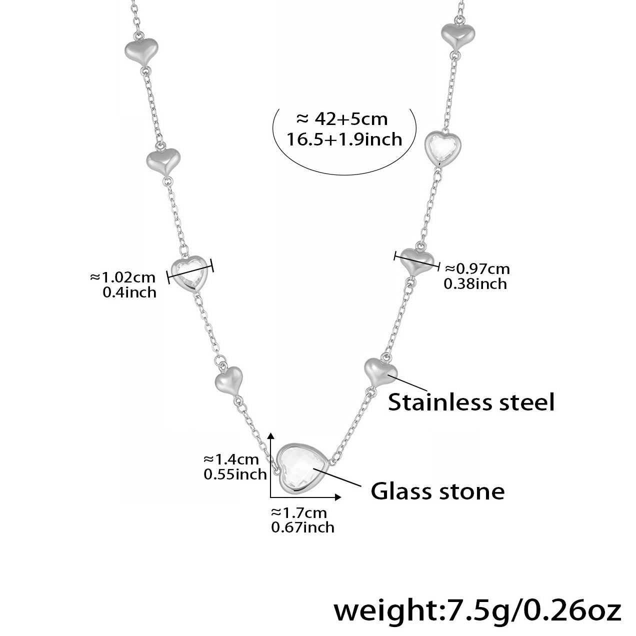 Planderful Hollow Love Clavicle Necklace 18K Gold For Women