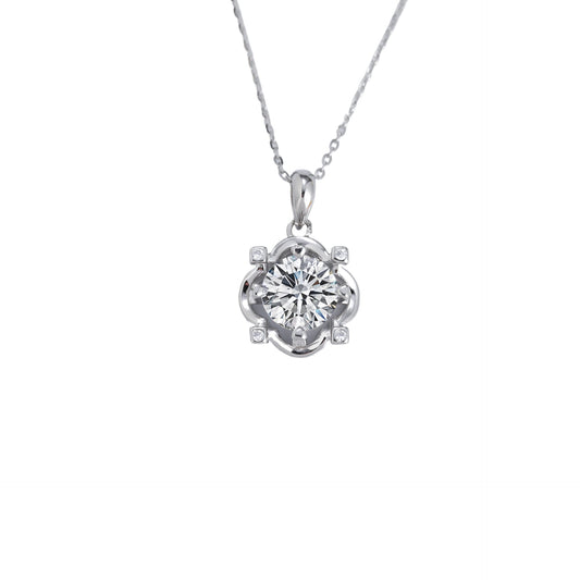 Clover Four-Leaf S925 Sterling Silver Women's Pendant Necklace
