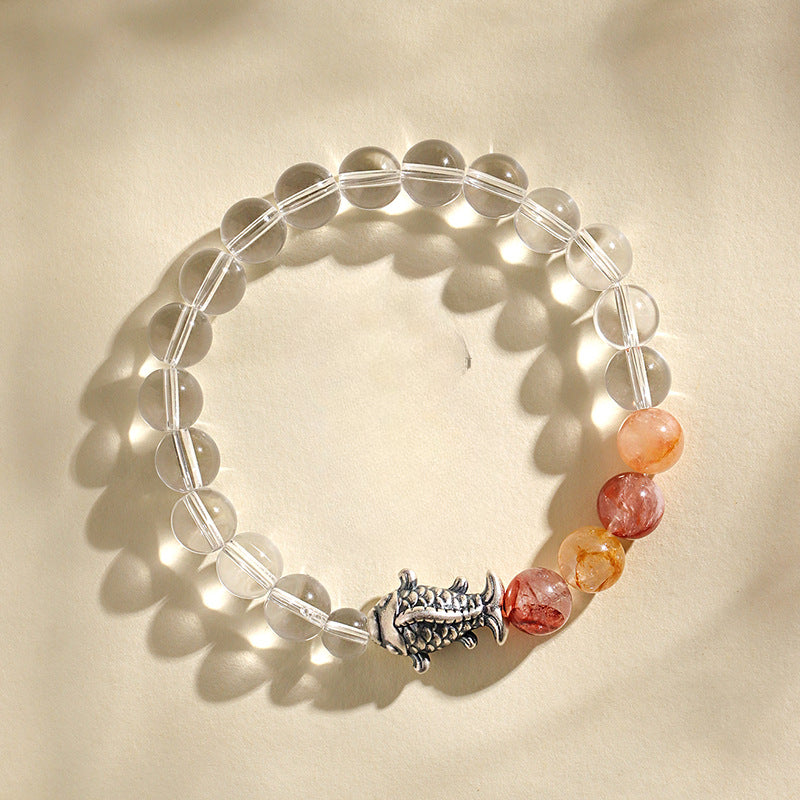 Planderful Fortune's Favor Bracelet – Elegant Koi Design with Freshwater Pearls