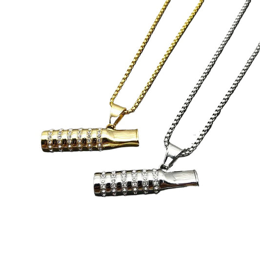 Zircon Necklace – Statement Cigarette Holder Pendant