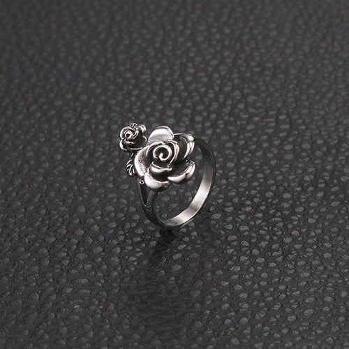 Retro Hollow Engraved Oil Ring for Women - European and American Fashion Rose Jewelry