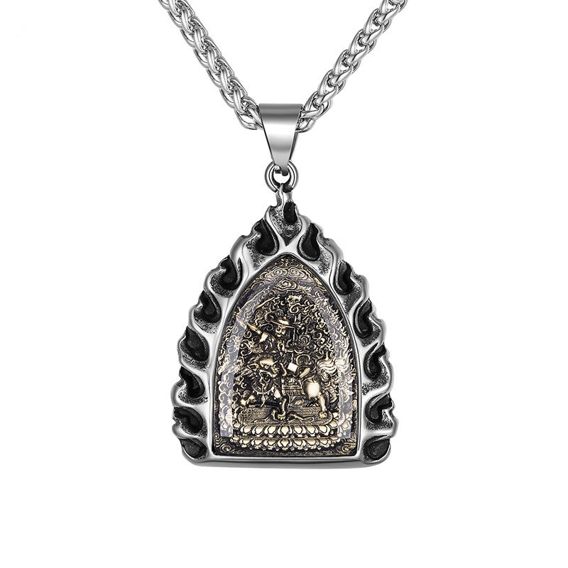 Steel Necklace – Elegant Thai Amulet