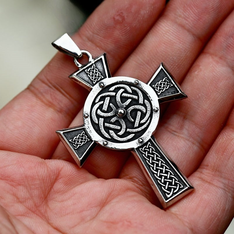 Stainless Steel Viking Celtic Cross Pendant – Export Titanium Steel Pendant Necklace