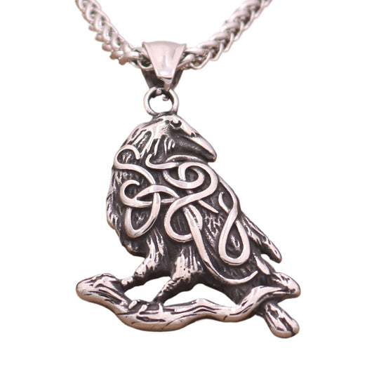 Viking Inspired Titanium Steel Pendant Necklace for Men from Planderful Collection