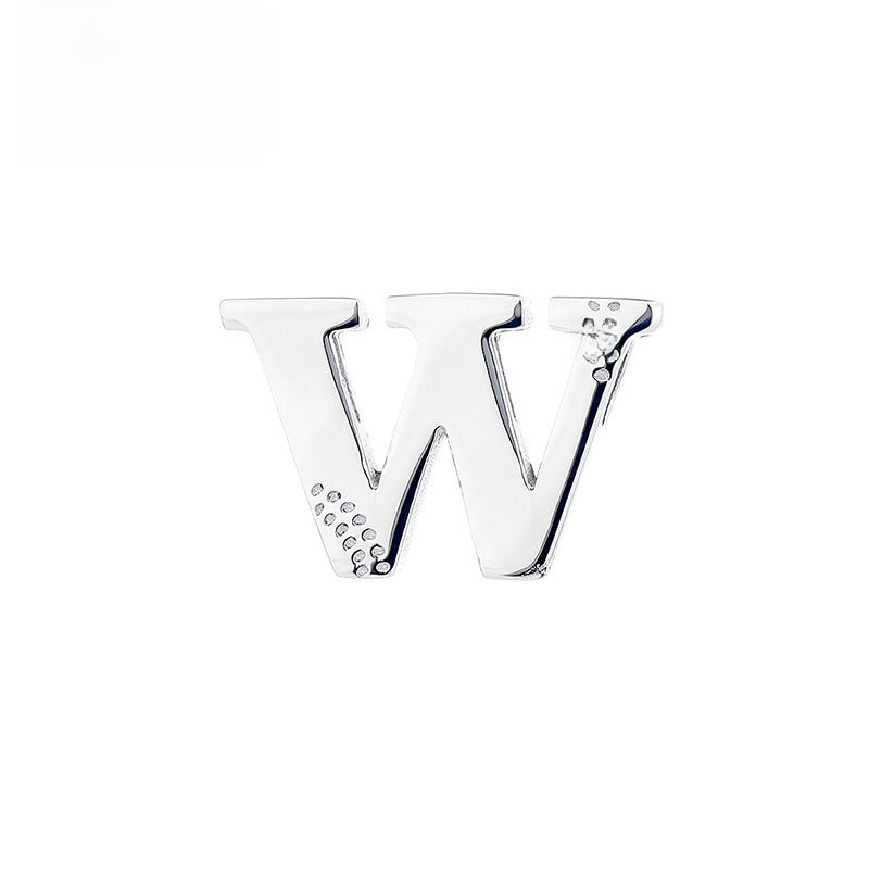 Glossy Letter Stainless Steel Pendant Necklace