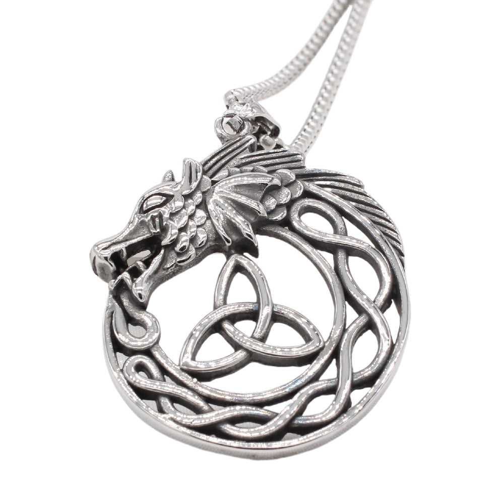 Personalized Retro Chinese Dragon Titanium Steel Pendant for Men - European and American Style