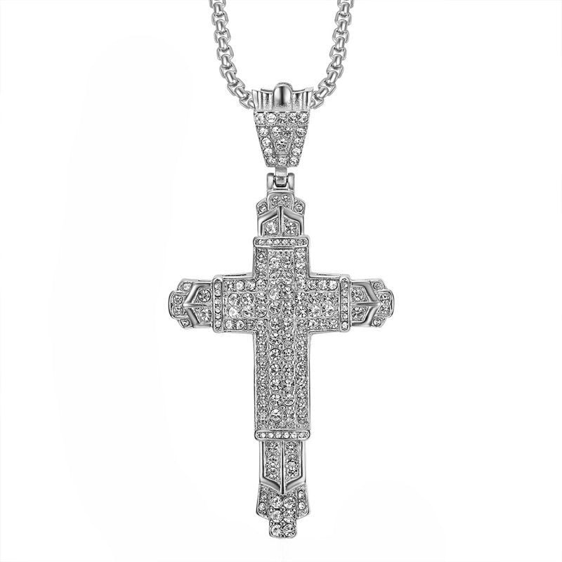Punk Cross Stainless Steel Pendant Necklace