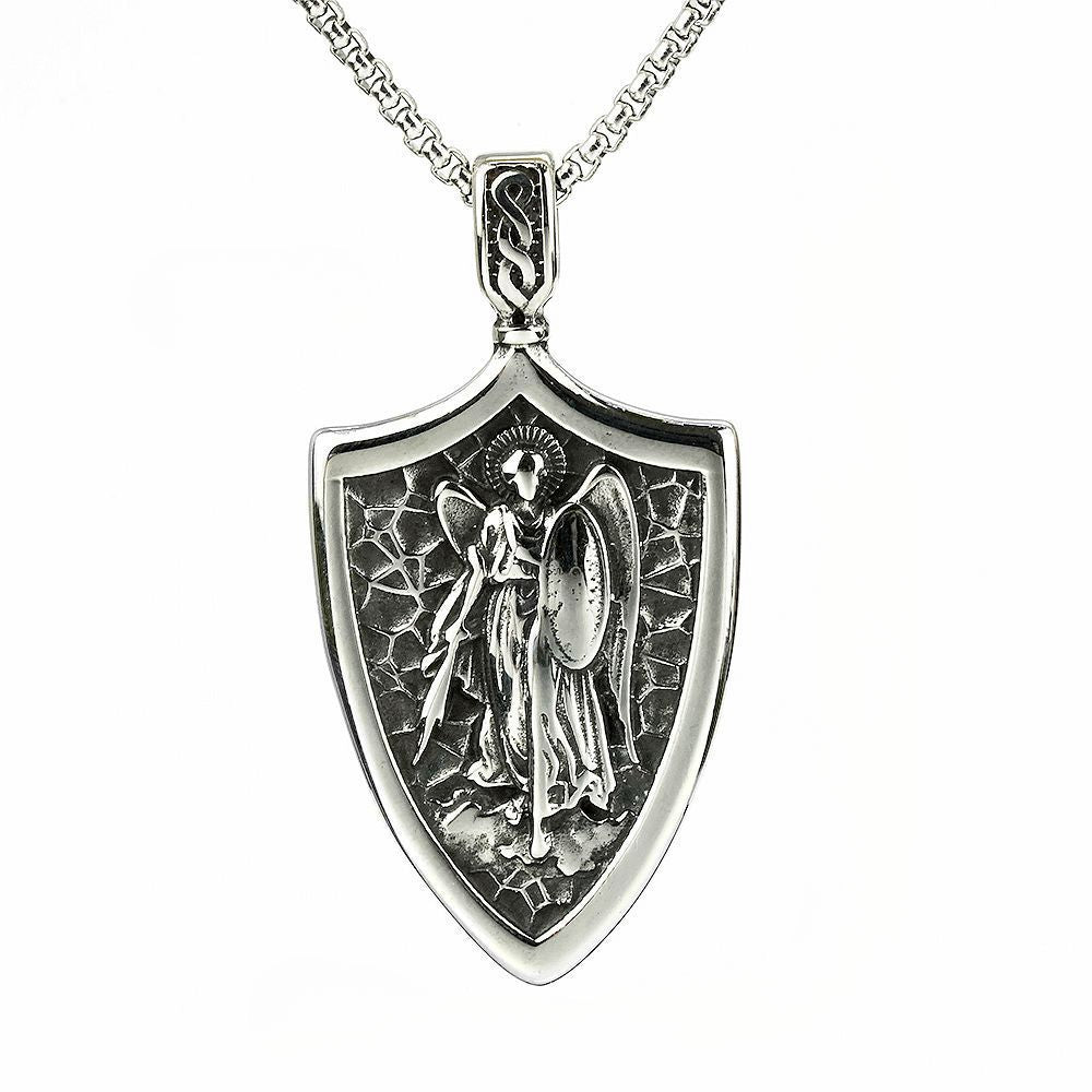 Cross-Border Archangel Stainless Steel Retro Necklace for Men