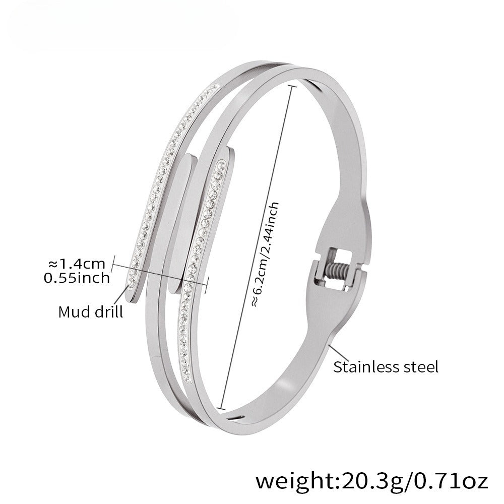 Planderful Gold Plated Zircon Bracelet For Professionals