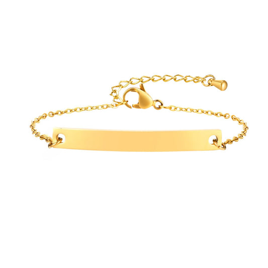 Stainless Steel Bent Brand Fine Gold Bracelet Ladies