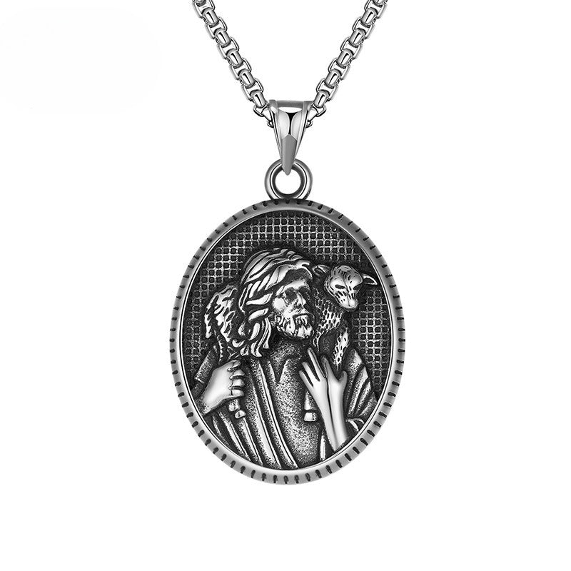 Titanium Steel Necklace - Statement Shepherd Dog Pendant