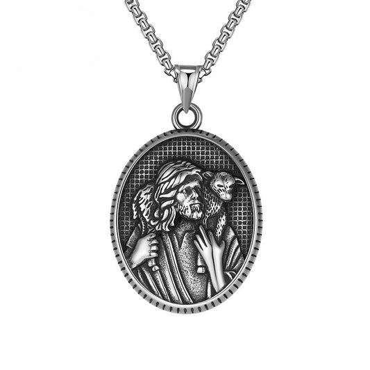 Titanium Steel Necklace - Statement Shepherd Dog Pendant