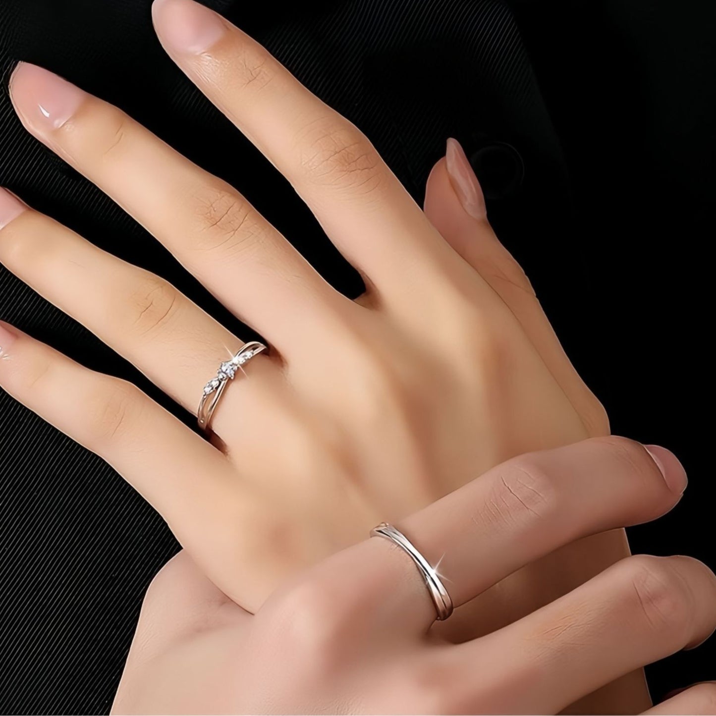 New 925 Sterling Silver Mobius Ring Women's Light Luxury Design