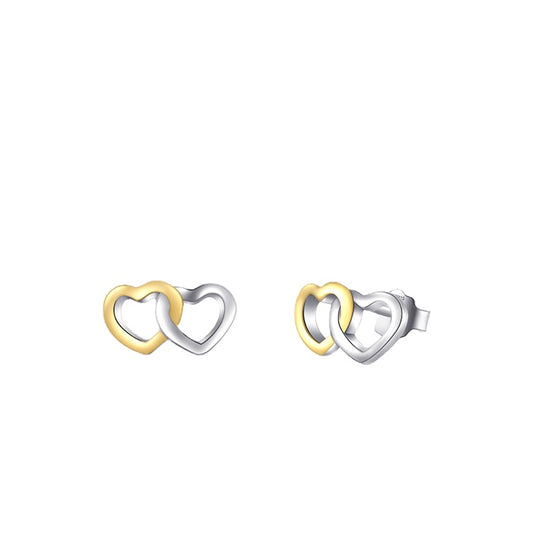 Chic Hollow Out Heart-Shaped Earrings in Sterling Silver