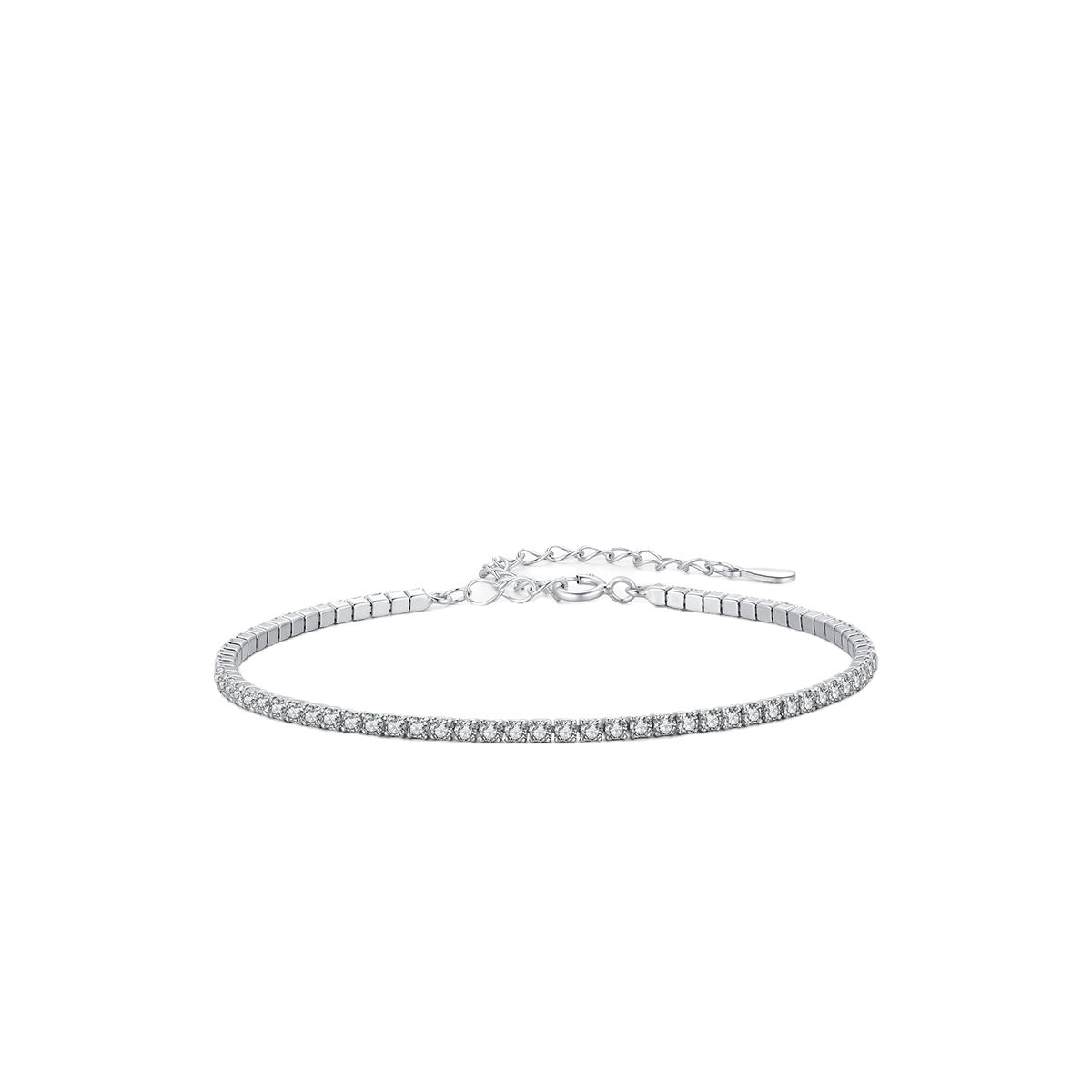 Exquisite S925 Sterling Silver Bracelet with Zircon Sparkle for Women's Summer Style