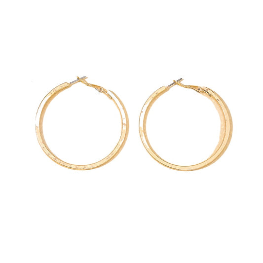 Circular Textured Earrings with European Flair - Planderful Vienna Verve Collection