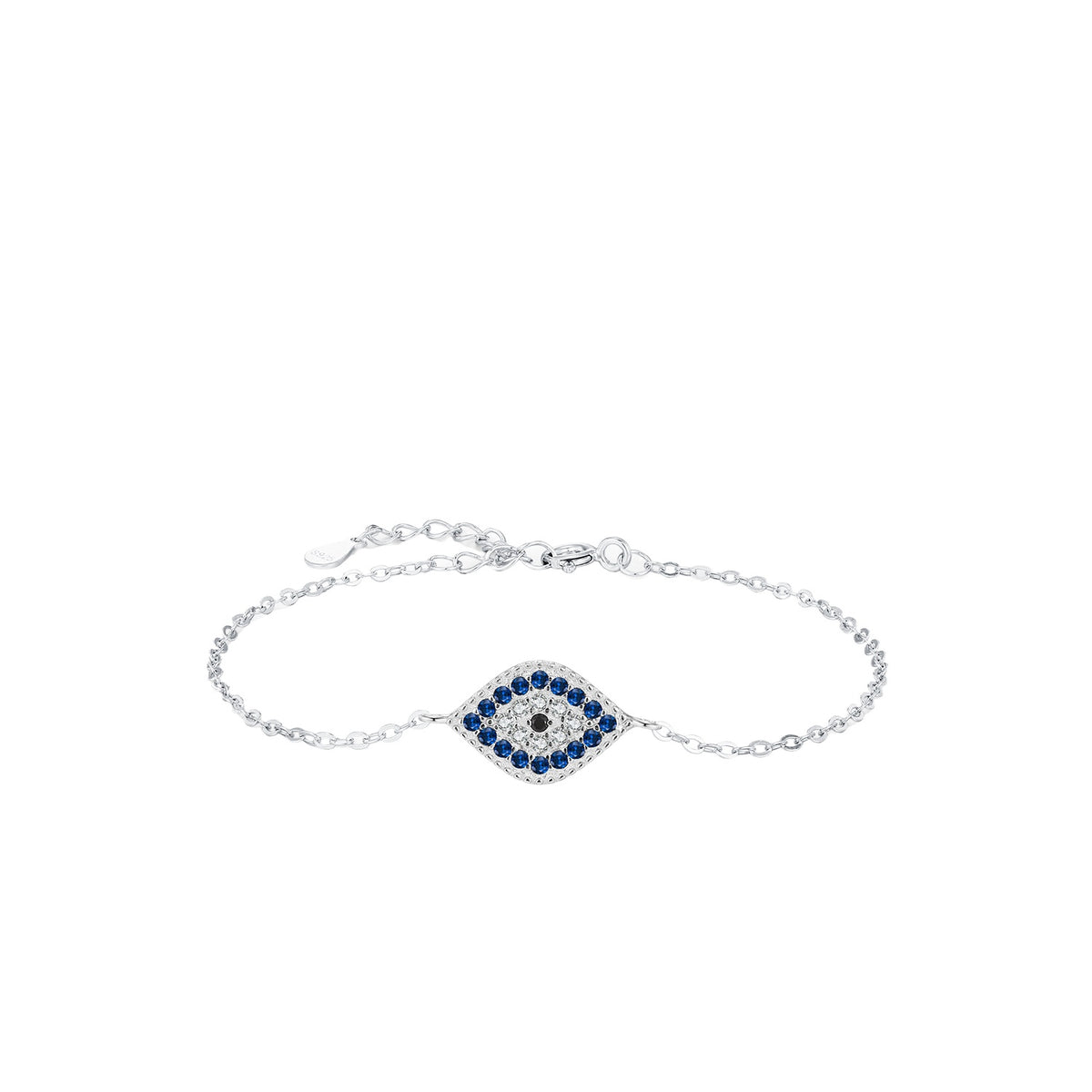 925 Sterling Silver Sculptural Eye Bracelet
