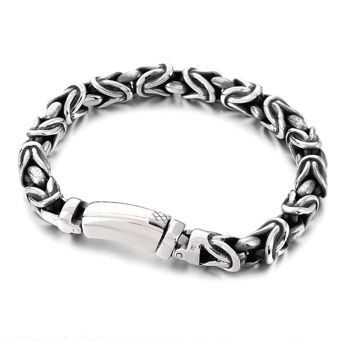 Planderful 18K Gold Mens Bracelet Punk Style Titanium Steel