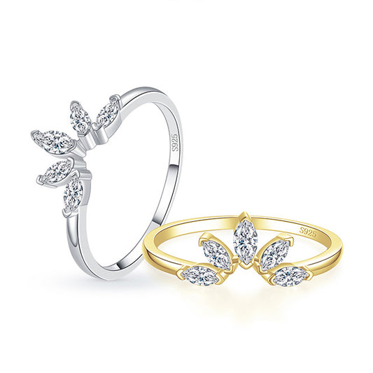 S925 Sterling Silver Horse Eye Zircon Ring for Women