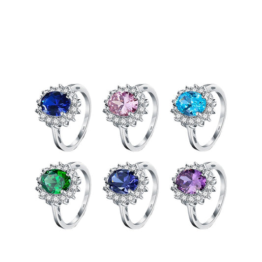 Exquisite 925 Silver Zircon Rings by Planderful Collection