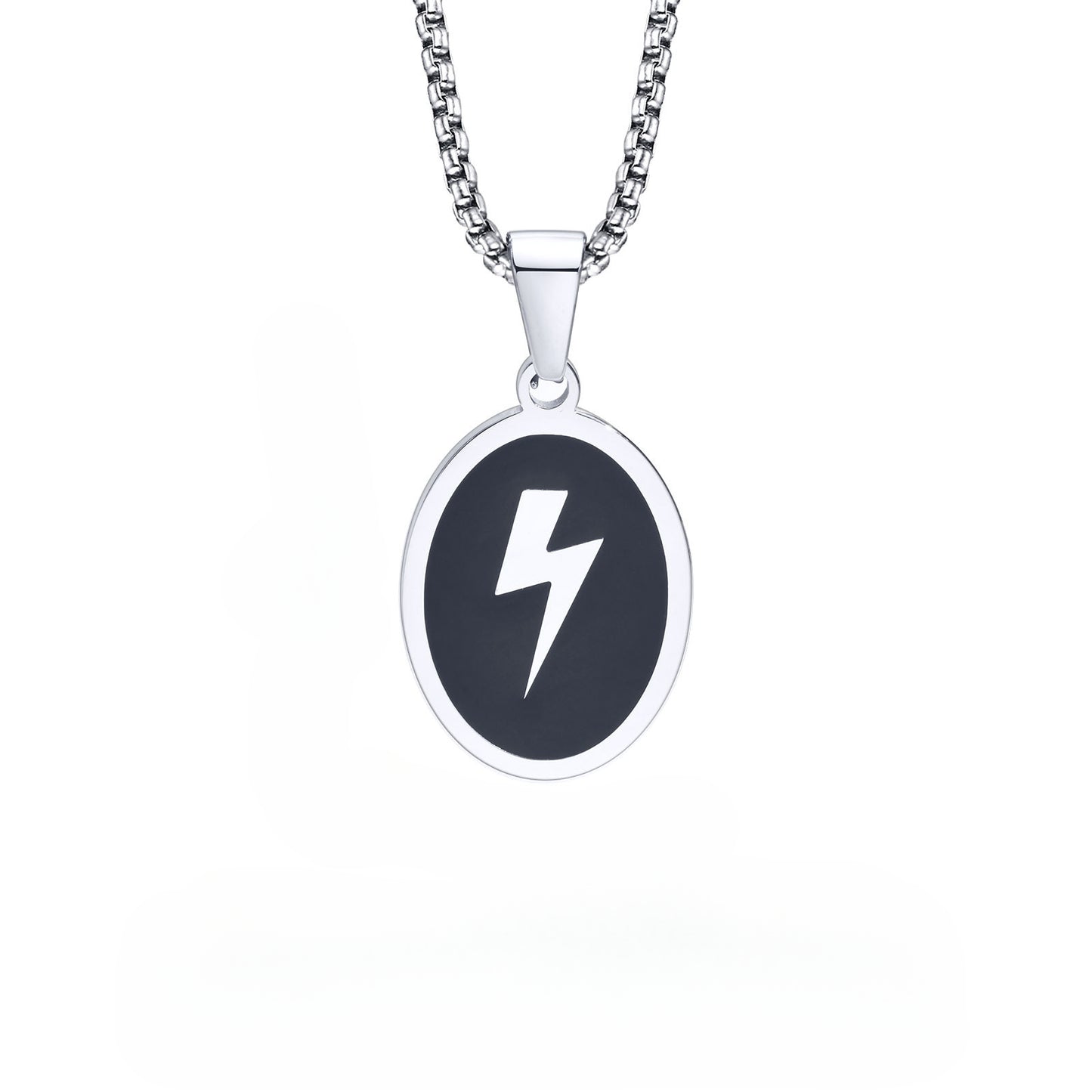 Titanium Steel Necklace Wholesale Stainless Steel Lightning Pendant