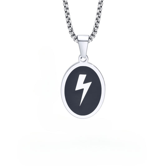 Titanium Steel Necklace Wholesale Stainless Steel Lightning Pendant
