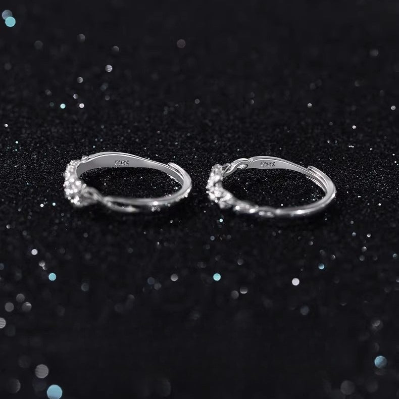 Planderful 925 Sterling Silver Lily And Jasmine Ring For Women Elegant Adjustable Opening Flower Design